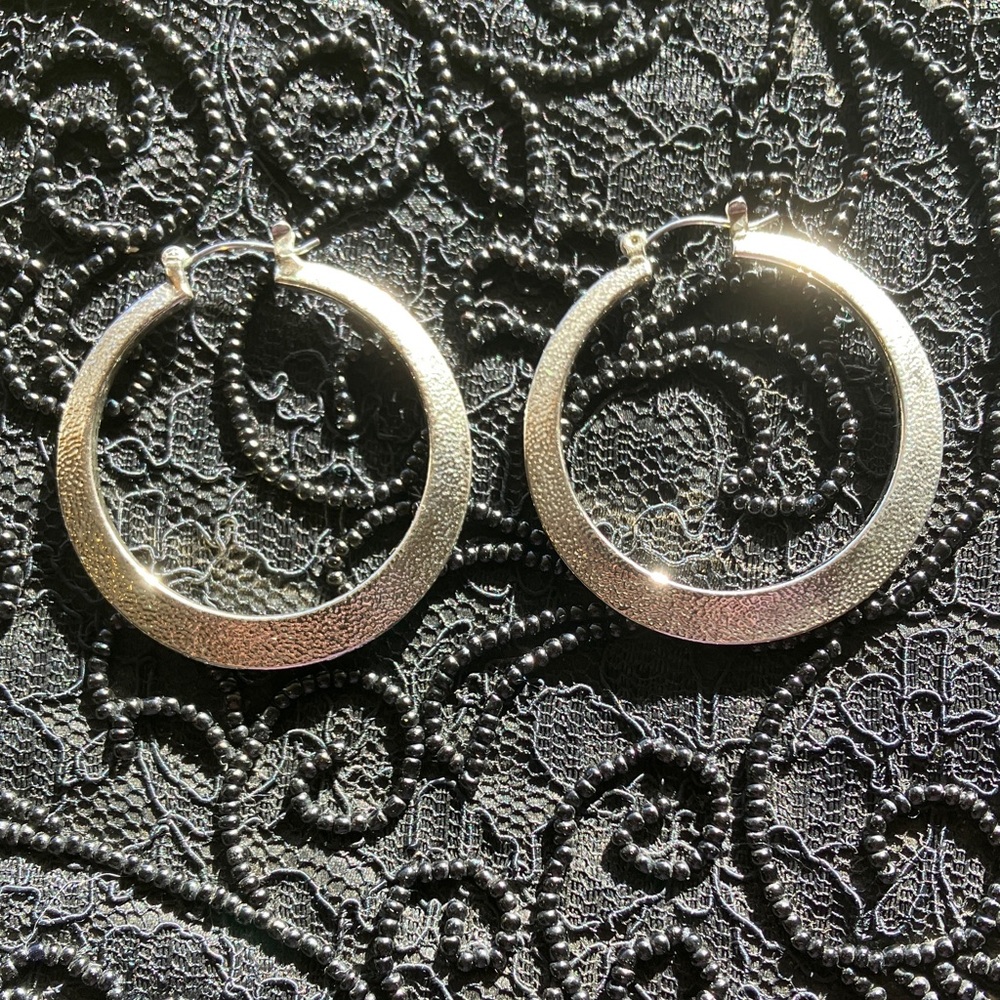 Chic Silver Hoop Earrings